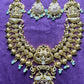Heritage Lakshmi Temple Long Haar Set with Peacock Motif