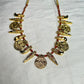Lakshmi Coin Temple Necklace with Sword and Dagger Motifs – 1 Gram Gold Plated