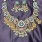 Green Stone & Kundan Antique Necklace Set