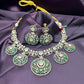 Emerald & Polki Circular Necklace Set