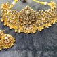 Antique Lakshmi Temple Choker Set – Kundan Work with Golden Ball Drops
