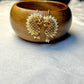 Mesh-Pattern Pearl Bugdi Earrings