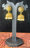 Golden Pearl Dome Jhumkas