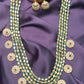 Emerald Green Beaded Antique Necklace Set