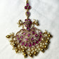 Filigree Kundan Maang Tikka with Pearl & Ghungroo Drops