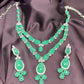 Layered Emerald & Diamond Necklace Set