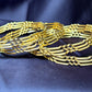 Traditional Textured Gold-Tone Bangles (Set of 4)