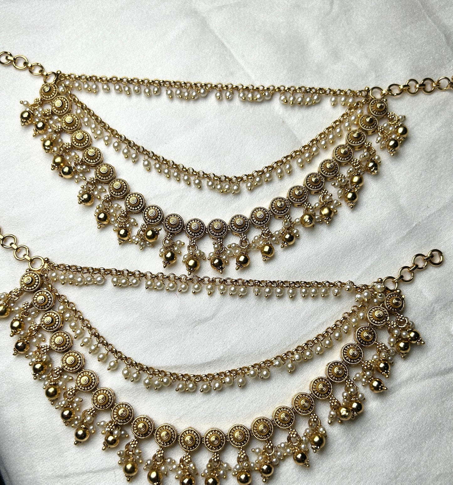Bridal Ghungroo Pearl Kana Chains
