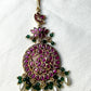 Paisley & Lotus Kundan Maang Tikka with Pearl Drops