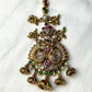 Temple-Style Peacock Maang Tikka with Jhumka Bells