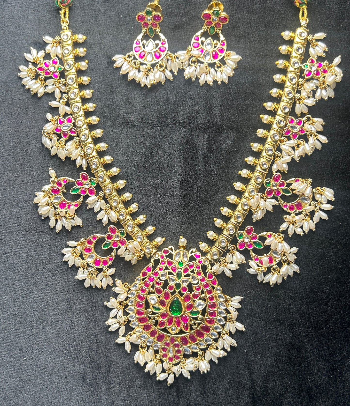 Bridal Pachchikam Kundan Necklace Set