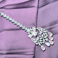 Silver Crystal & Moonstone Drop Maang Tikka