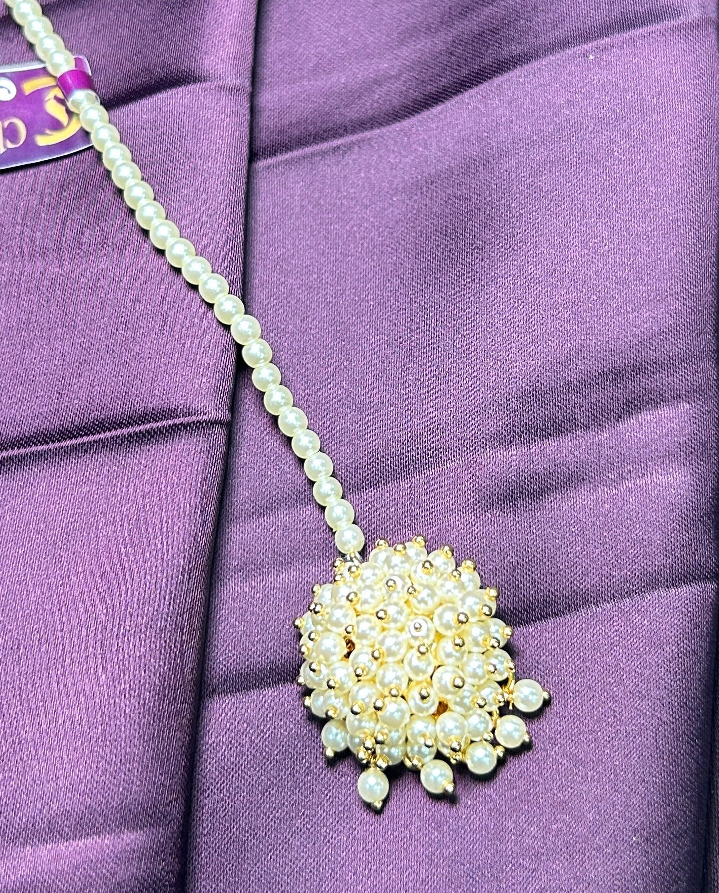 Pearl Cluster Dome Maang Tikka