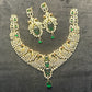 Peacock Emerald Sparkle Bridal Necklace Set
