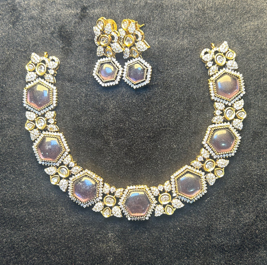 Midnight Hexa Shine Necklace Set