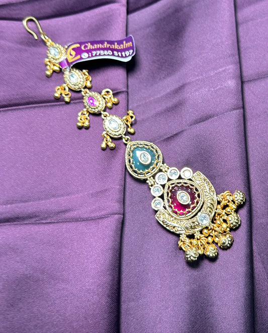 Dual-Tone Antique Maharani Maang Tikka