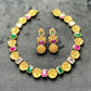 Floral Chakra Stone Necklace Set