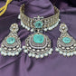 Emerald Pearl Choker Necklace Set
