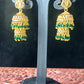 Double Layered Green Beaded Jhumkas