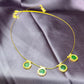 Minimalist Green Stone Pendant Necklace