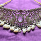 Royal Peacock Choker Set with Pearls