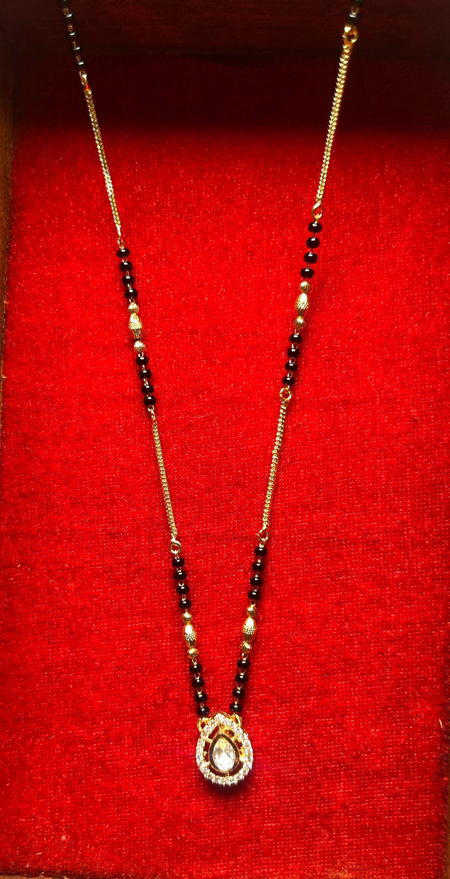18-Inch Mangalsutra with Kundan Pendant