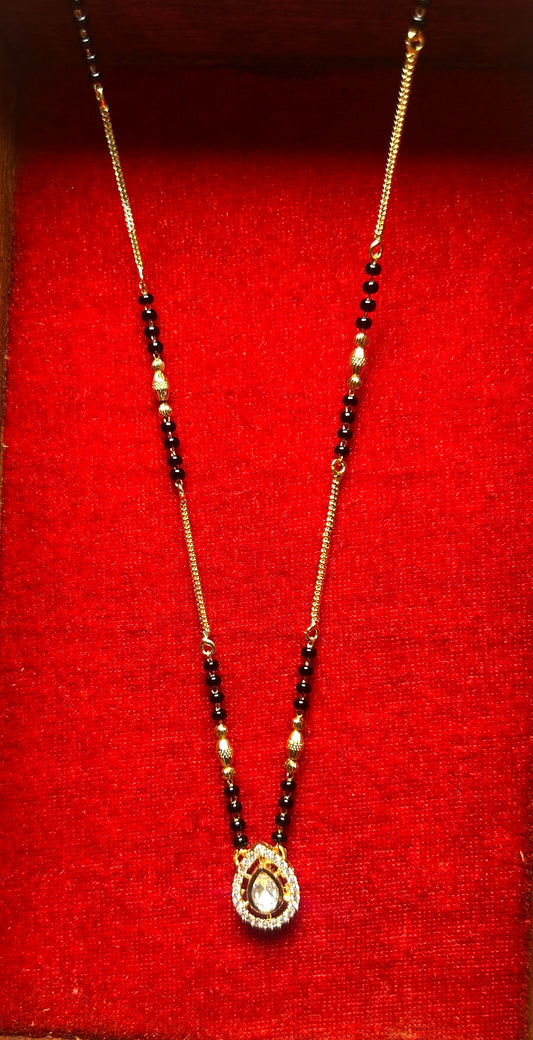18-Inch Mangalsutra with Kundan Pendant