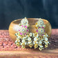 Floral Kundan Pearl Drop Earrings