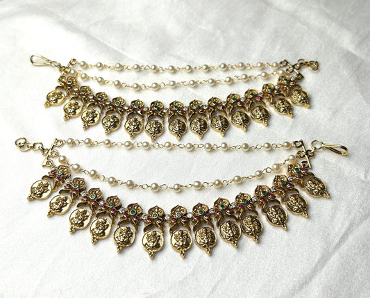 Lakshmi Motif Kana Chains with Pearl Strand