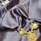 Lakshmi Coin Necklace with Floral Pendant