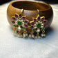 Pachi Kundan Floral Sunburst Bugdi Earrings