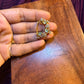 Elegant Green Stone Floral Nath – 1 Gram Gold