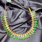 Green & Pink Enamel Festive Haar