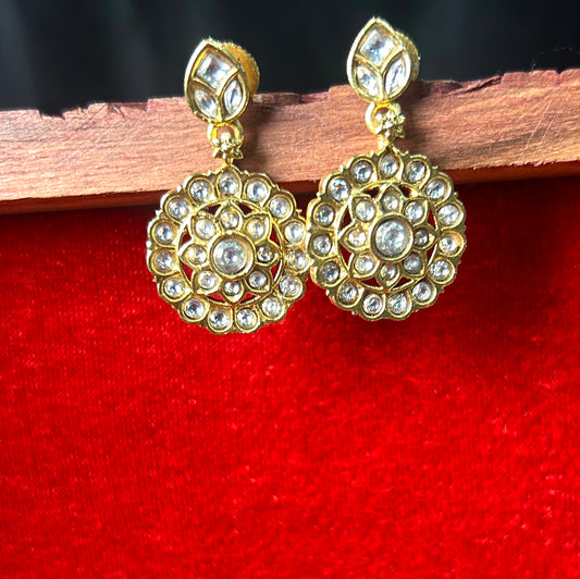 Classic Round Kundan Earrings