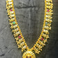 Rajwadi Peacock Pendant Haar with Ruby-Green Accents