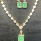 Emerald Radiance Solitaire Necklace Set