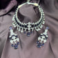 Midnight Blue Sapphire & Diamond Necklace Set