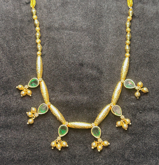 Emerald Drop Maharashtrian Necklace