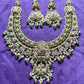 Antique Meenakari Short Temple Necklace Set