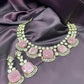 Blush Pink Stone Choker Necklace Set