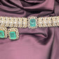 Emerald Rectangle Choker Set