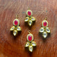 Ruby & Kundan Hair Accessory – Traditional Gold Finish
