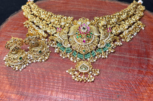 Lakshmi Temple Heritage Necklace Set