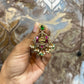 Rajwada Lakshmi Emerald Temple Necklace Set