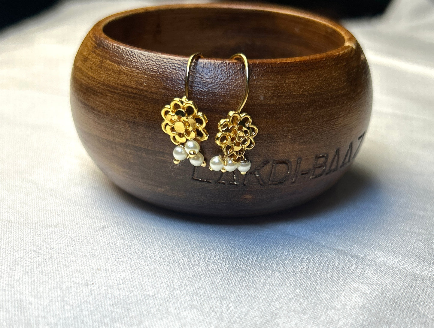 Classic Gold Floral Bugdi Earrings