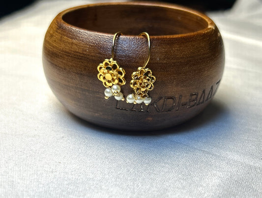 Classic Gold Floral Bugdi Earrings