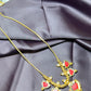 Red Enamel Leaf Motif Necklace