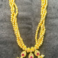Triple Drop Ruby & Gold Bead Haar