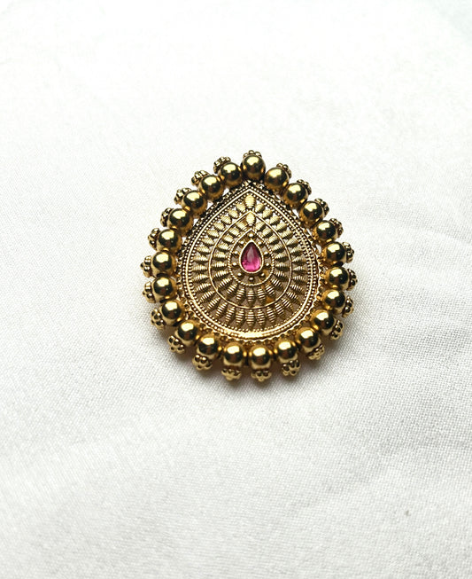 Antique Kemp Teardrop Hair Brooch