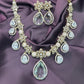 Crystal Teardrop Necklace Set